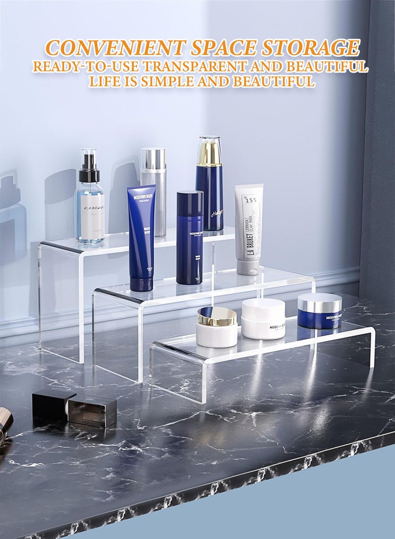 6 pcs Clear Acrylic Showcase Display Risers Dessert and Cupcake Stand Risers for party event shoe Riser Display Organizer Cosmetics Display Riser - Image 5