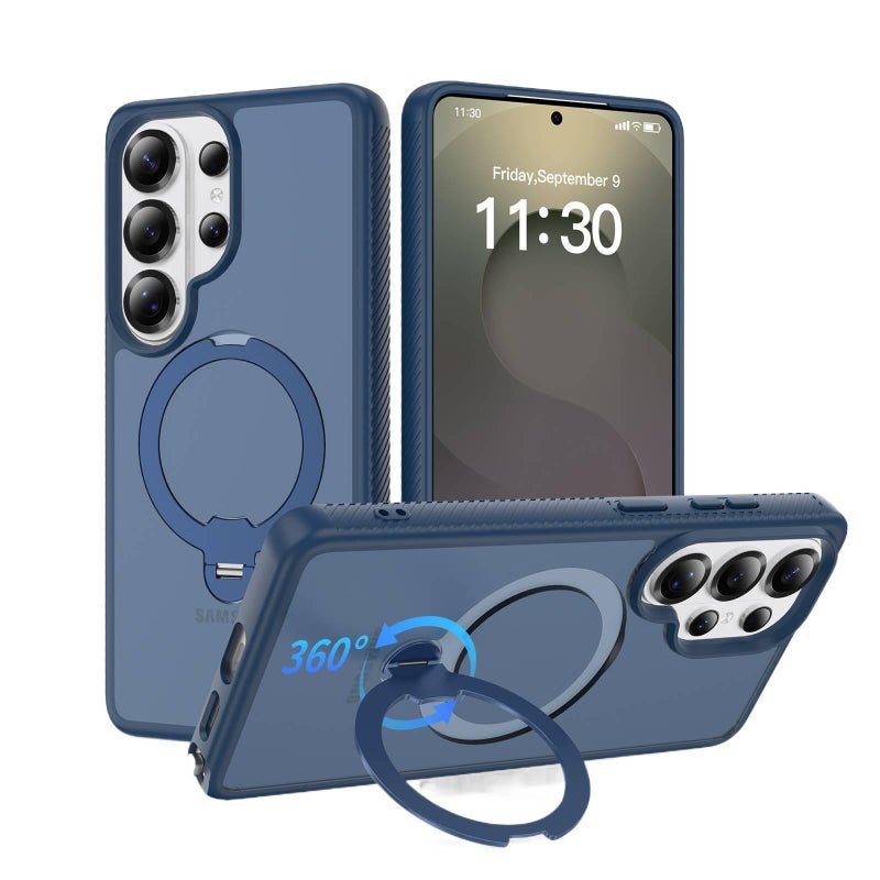 Shockproof iPhone 17 Pro Magnetic PC for iPhone 17 17 Air 17 Pro 17 Pro Max with 360° Rotating Kickstand and Shockproof and Anti Slip Grip - Image 1