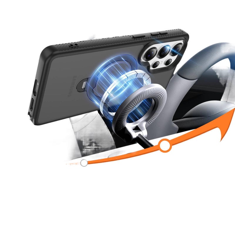 Shockproof iPhone 17 Pro Magnetic PC for iPhone 17 17 Air 17 Pro 17 Pro Max with 360° Rotating Kickstand and Shockproof and Anti Slip Grip - Image 4