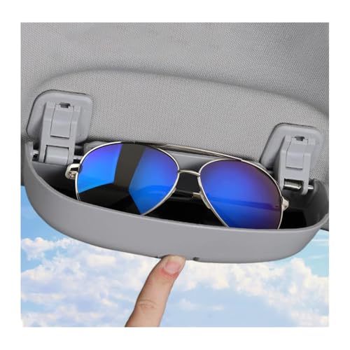 SXCY for 2022 2023 2024 Hyundai Tucson Santa Cruz Glasses Holder Box Custom Fit 2022 2023 2024 Tucson Santa Cruz Interior Accessories for Hyundai Sunglasses Case Holder Handle Replaced Storage (Gray) - Image 1