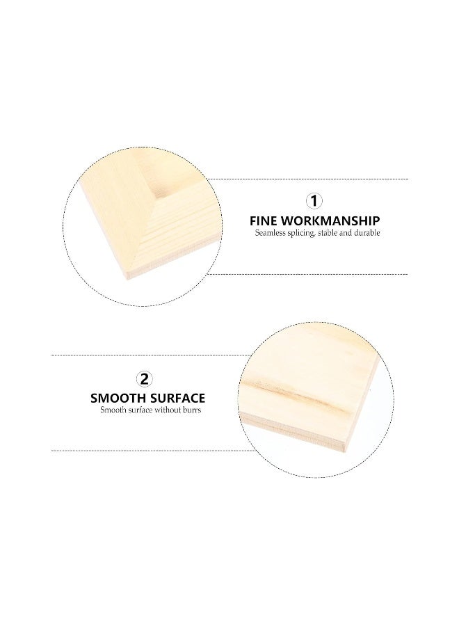 أطر صور خشبية، أطلق الإبداع مع 6 أطر صور خشبية غير مُنجزة بحجم 4.7x4.7 بوصة، مثالية للأطفال والبالغين. مثالية للفنون والحرف ومشاريع الرسم اليدوي. - Image 3