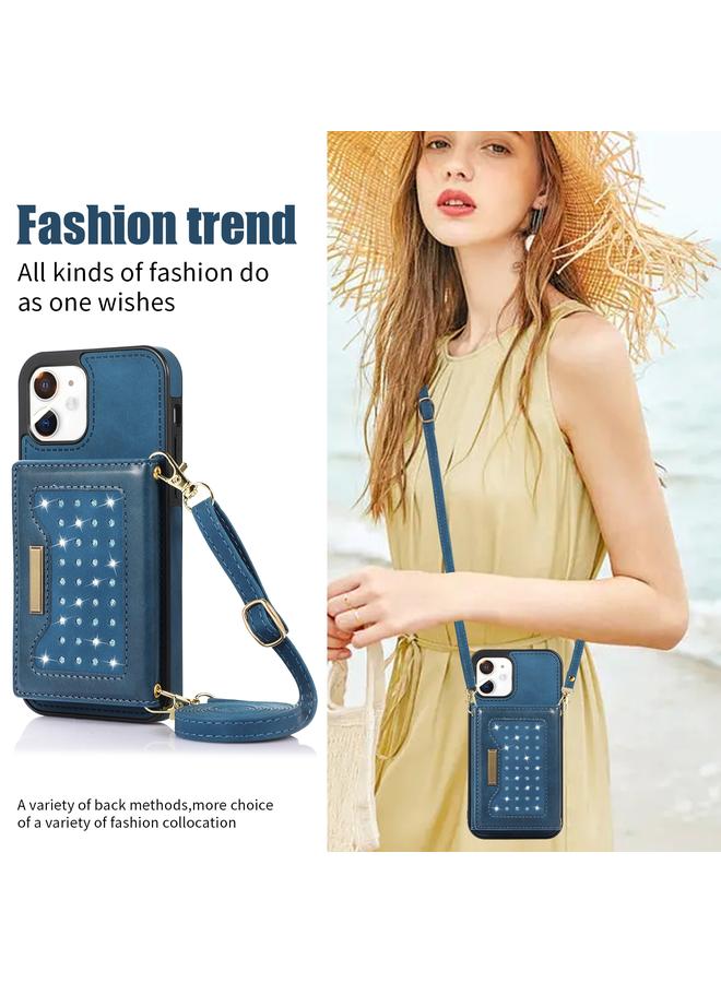 Zaboon Case For iPhone 12 Three-fold RFID Leather Phone Case with Lanyard - Image 4