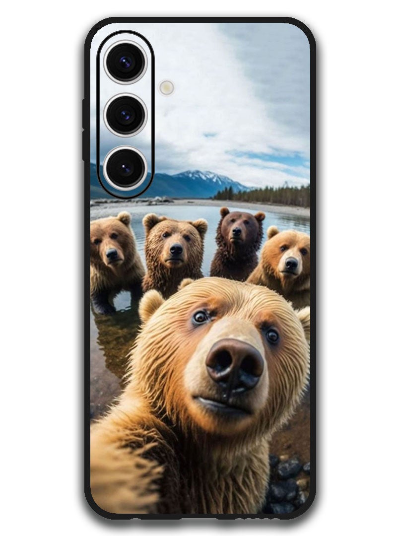 Theodor Protective Case Anti Scratch Shock Proof Bumper Cover For Samsung Galaxy S24 FE Bear Selfie - Image 1