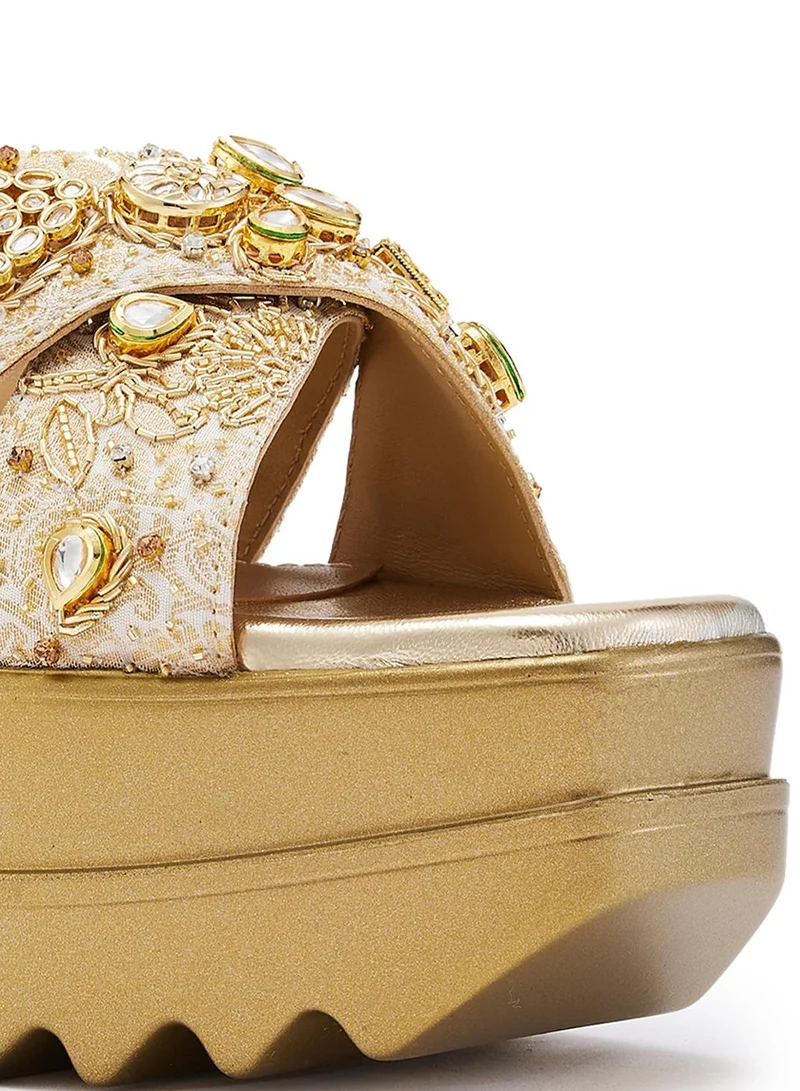 Anaar Anaar Vintage Vanity Sandals, Womens Festive, Special Occasion and Partywear Premium Sandals