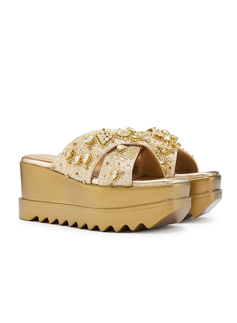 Anaar Anaar Vintage Vanity Sandals, Womens Festive, Special Occasion and Partywear Premium Sandals