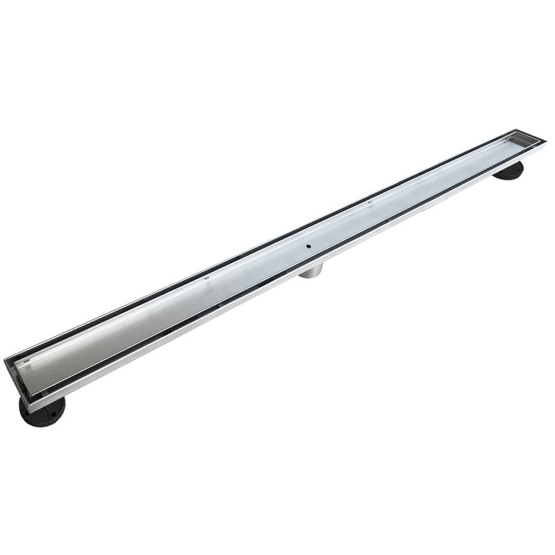Neodrain 40-Inch Linear Shower Drain with Tile Insert Grate, Brushed 304 Stainless Steel Rectangle Shower Floor Drain, Linear Drain with Leveling Feet, Hair Strainer - Image 2