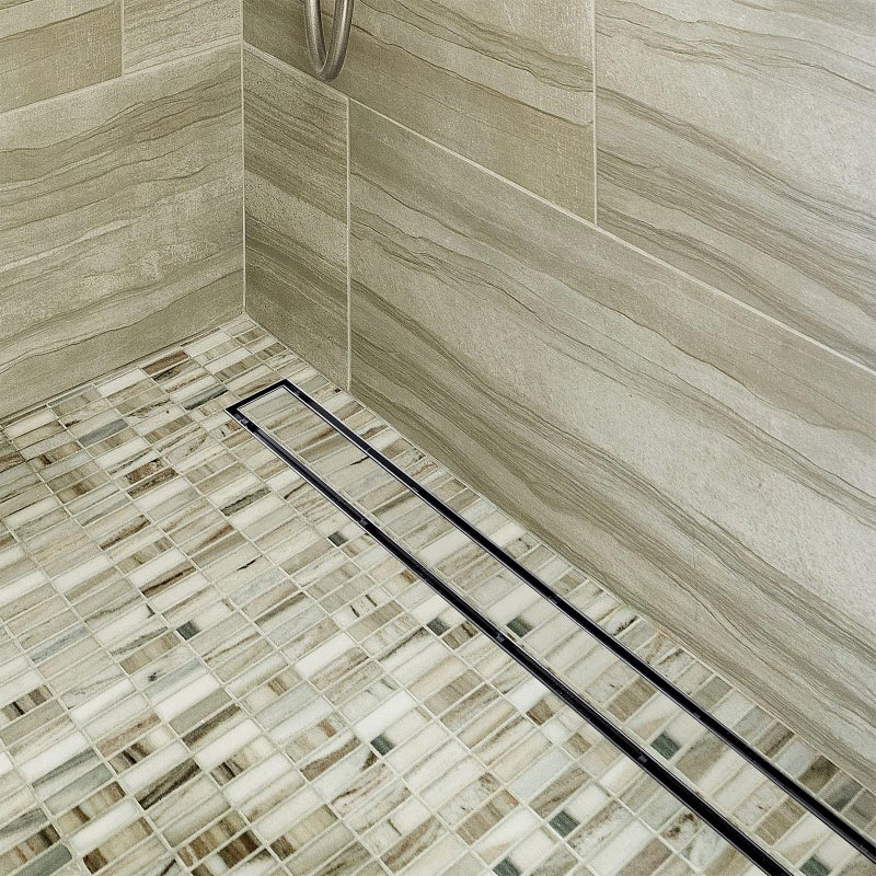 Neodrain 40-Inch Linear Shower Drain with Tile Insert Grate, Brushed 304 Stainless Steel Rectangle Shower Floor Drain, Linear Drain with Leveling Feet, Hair Strainer - Image 3
