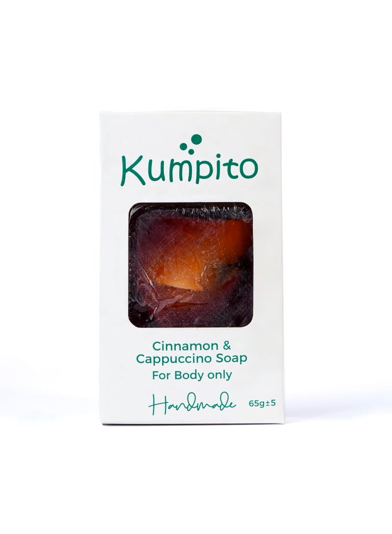 Kumpito Cinnamon & Cappuccino Handmade Soap Bar | Moisturising | Cleansing | 100% Natural | Rich in Vitamins | Olive Oil-Based | No Chemicals | Vegan & Fragrance-Free - Image 1