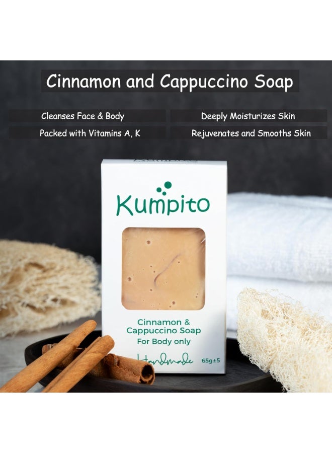 Kumpito Cinnamon & Cappuccino Handmade Soap Bar | Moisturising | Cleansing | 100% Natural | Rich in Vitamins | Olive Oil-Based | No Chemicals | Vegan & Fragrance-Free - Image 4