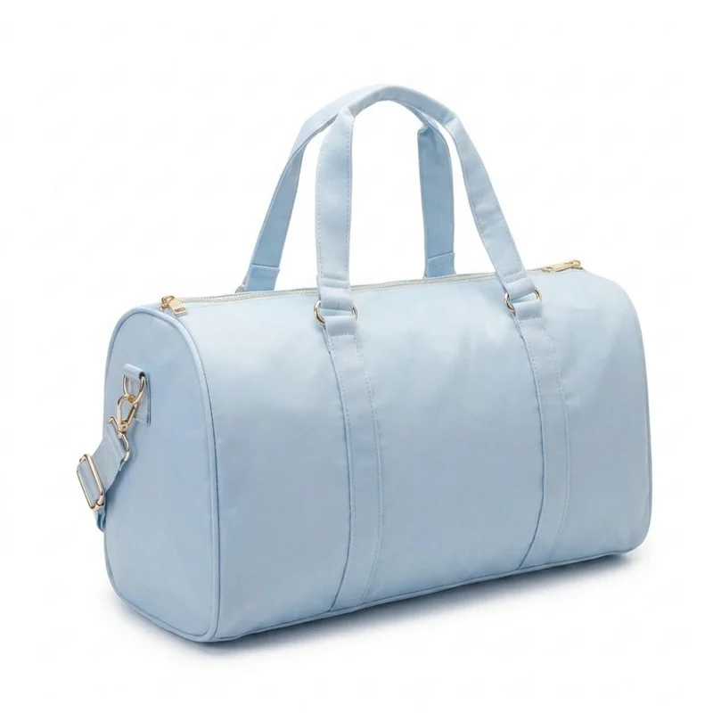 القبيلة السعيدة Personalised Duffle Bag, Baby Blue
