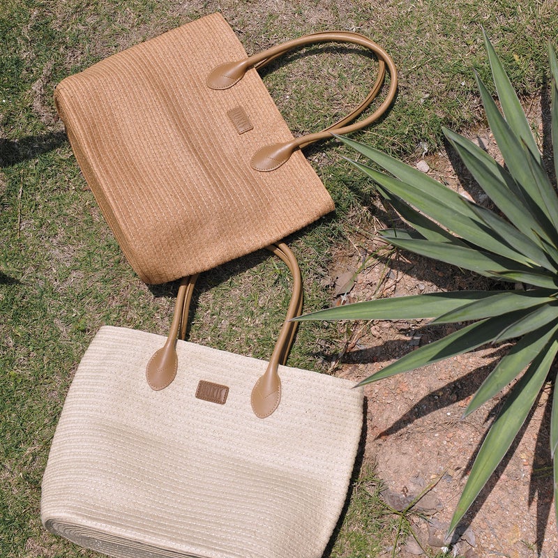 Hoxis Straw Rattan Women Tote Summer Beach Shoulder Handbag - Image 2