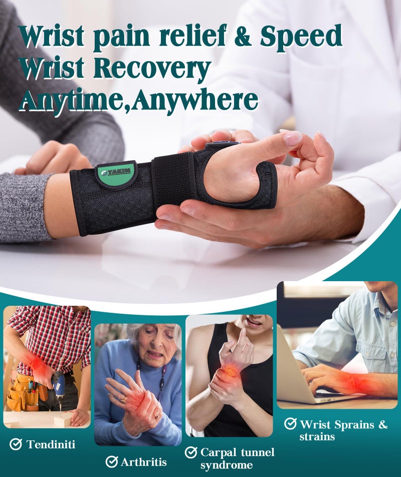 Oyakin Wrist Brace for Carpal Tunnel Night Support, Adjustable Wrist Splint for Tendonitis, Arthritis, Sprains, Wrist Pain Relief, Comfortable Hand Brace for Men and Women Right Left Hand - Image 4