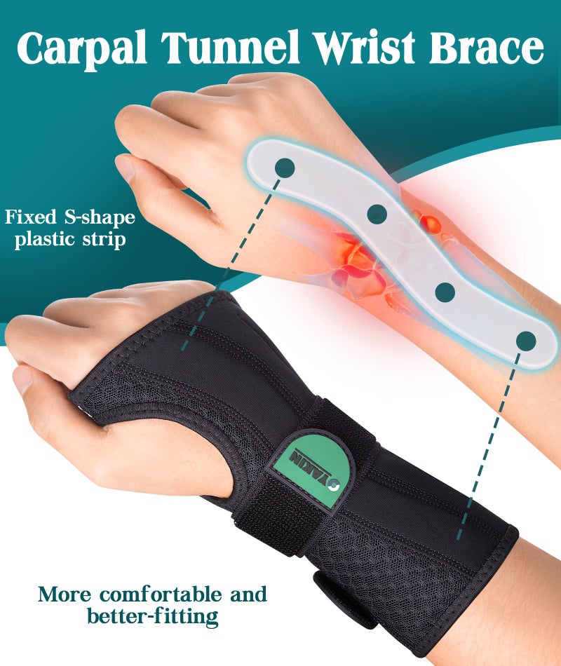 Oyakin Wrist Brace for Carpal Tunnel Night Support, Adjustable Wrist Splint for Tendonitis, Arthritis, Sprains, Wrist Pain Relief, Comfortable Hand Brace for Men and Women Right Left Hand - Image 2