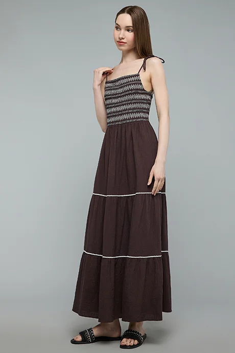 أر أند بي Shirred Strappy Tiered Dress