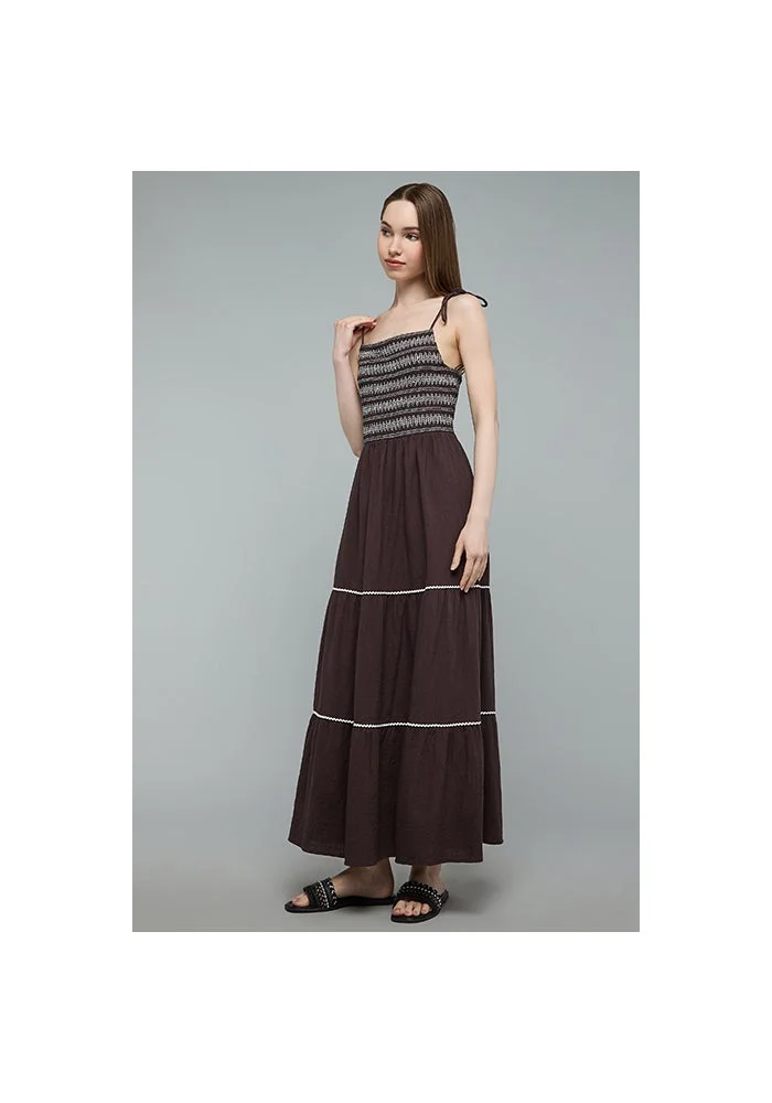 أر أند بي Shirred Strappy Tiered Dress