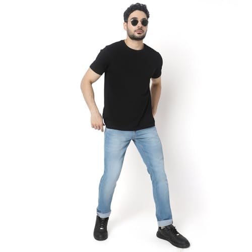 Spykar Men's Skinny Fit Low-Rise Casual Jeans Light Blue - Image 5
