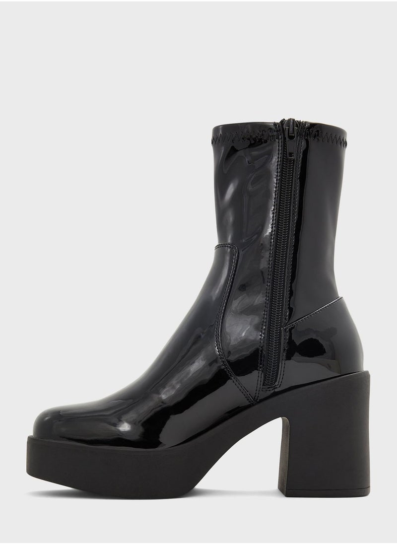 Upstep Mid Heel Ankle Boots