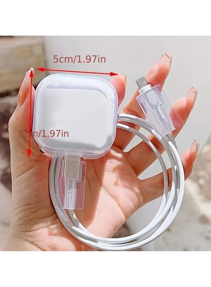 toocki Beautiful flower charging Cable Protector Set, Anti-Break Cable Saver Case, Compatible for iPhone 25W charger - Image 4