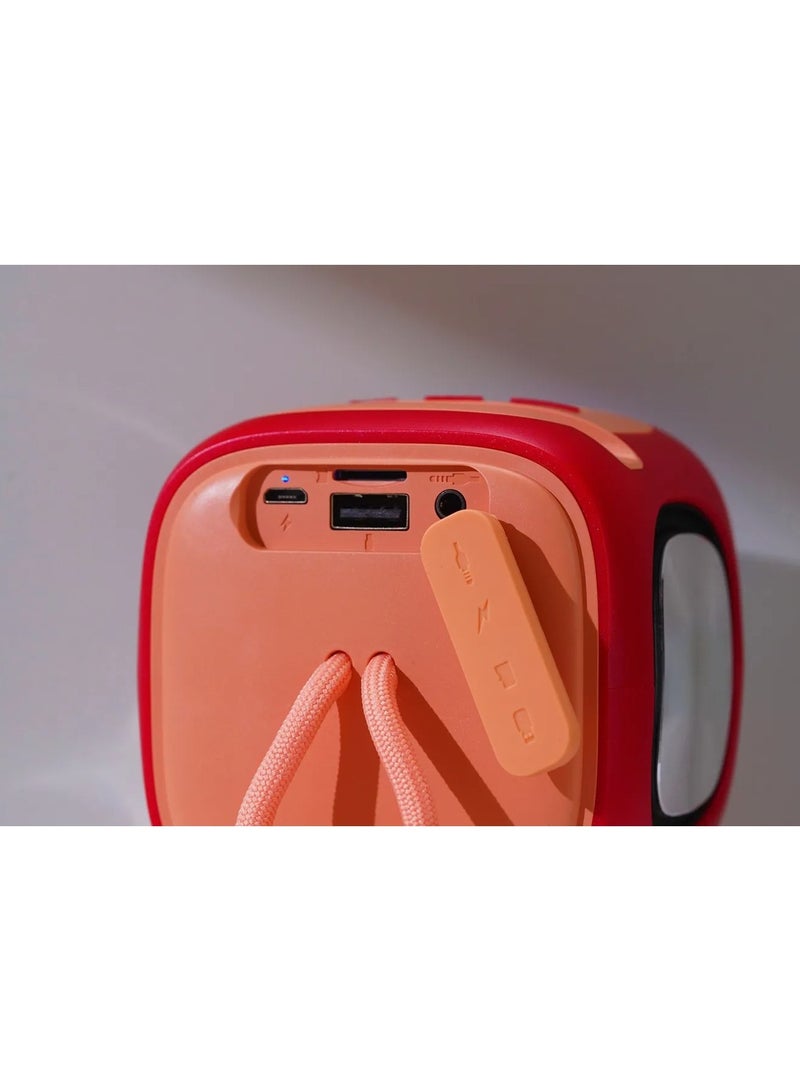 Mini Portable Bluetooth Speaker with Wireless Microphone & Phone Holder – Compact, High-Quality Sound, Ideal for Meetings, Streaming, and Travel  - Image 2