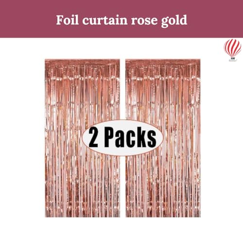 HK balloons Rubber 58 Pcs Set Rose Gold Happy Birthday Banner Balloon Arch Decoration Set With Confetti Balloon Pump For Birthday Decorations Rose Gold Birthday Decoration Theme For Girl - Image 3