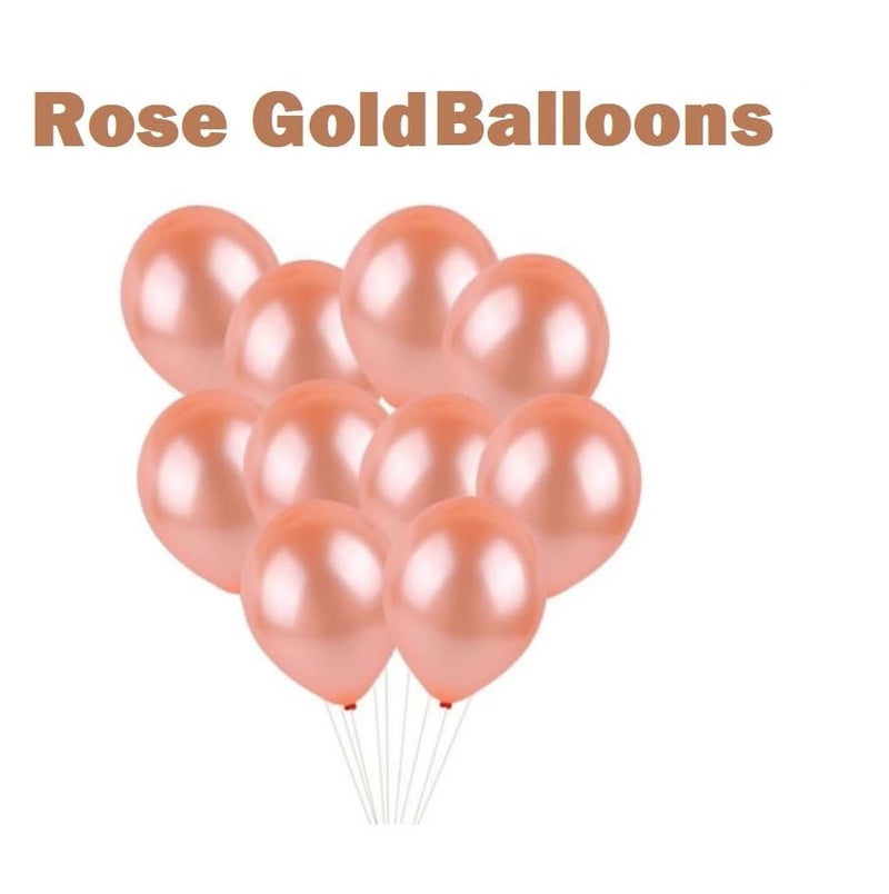 HK balloons Rubber 58 Pcs Set Rose Gold Happy Birthday Banner Balloon Arch Decoration Set With Confetti Balloon Pump For Birthday Decorations Rose Gold Birthday Decoration Theme For Girl - Image 4