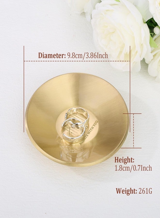 BioMag 7/8th Anniversary Copper Gift for Him Her, Decorative Jewelry Dish Tray Ring Holder Key Bowl Wedding Gifts for Wife Husband Women Men Couple (8th Warm Copper Tray) - Image 2