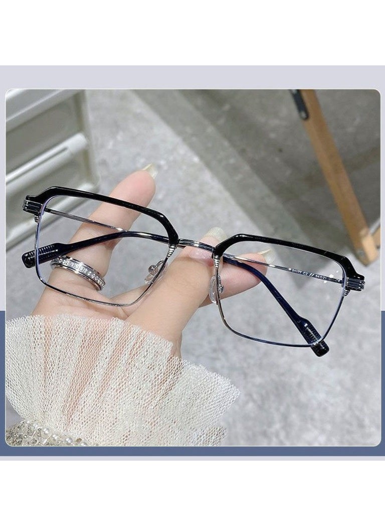 نظارات رجالية لحجب الضوء الأزرق، يمكن تركيب عدسات طبية بها، نظارات واقية بإطار مربع - Image 3