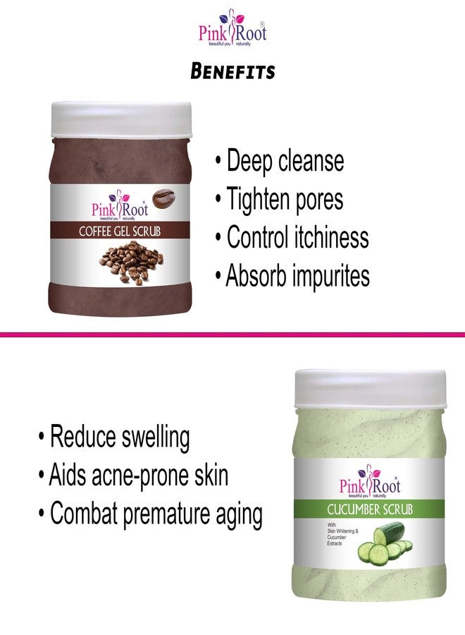 Pink Root Cucumber Scrub 500gm With Coffee Gel Scrub 500gm - Image 5