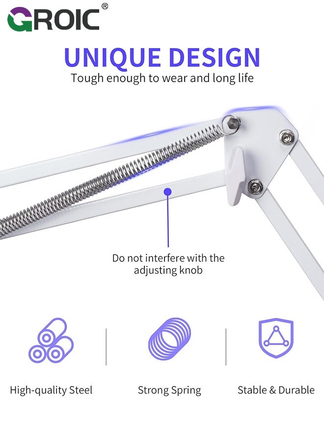 GROIC Tablet Holder for Bed, Adjustable and Foldable Tablet Bed Stand Mount with 360 Degree Rotation for iPad pro, iPad, iPhone, Samsung Galaxy, and All 4.7-12.9" Devices - Image 5