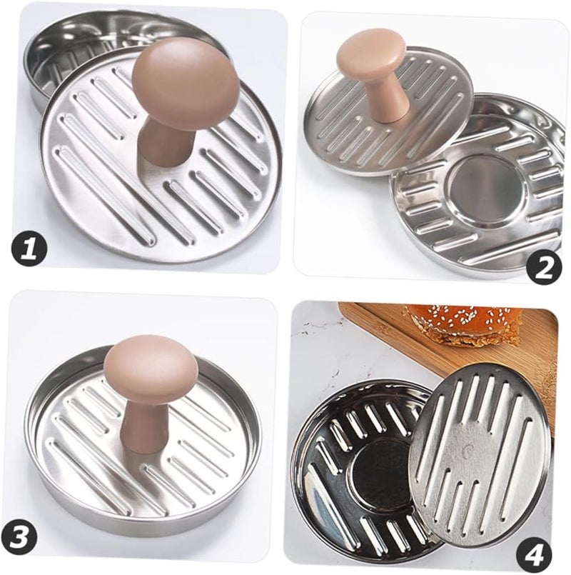 قوالب صنع برغر من الفولاذ المقاوم للصدأ لتشكيل برغر متساوي الحجم لأدوات شواء المطبخ - Image 4