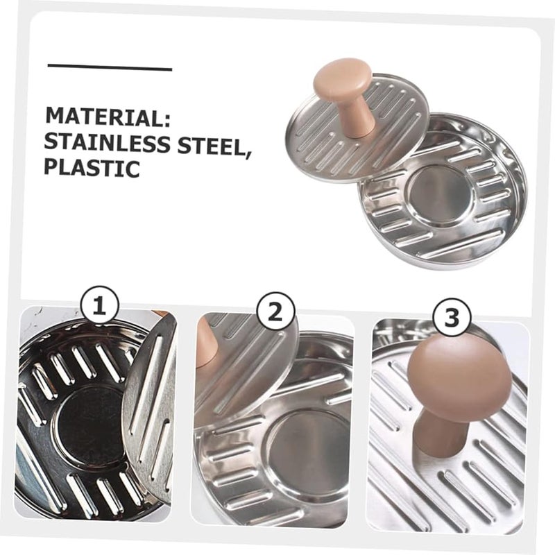 قوالب صنع برغر من الفولاذ المقاوم للصدأ لتشكيل برغر متساوي الحجم لأدوات شواء المطبخ - Image 3