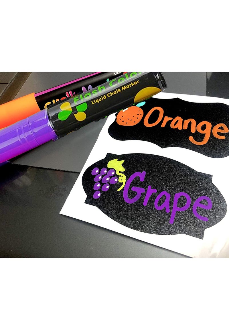 Excefore 8 Classic Neon Chalk Markers Double Pack, Bold Chalk Markers, Dry Erase Marker Pens, Liquid Chalk Pens Wet Erasable for Menu Boards, Glass, Windows, White Boards, Classrooms, Mirrors, Chalk Boards  - Image 5