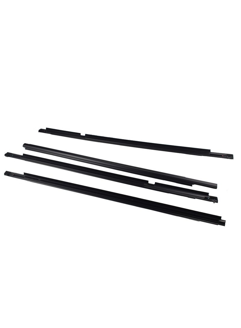 Machter 4PCS Black Window Seal Belt Weather Strips Compatible With Toyota LandCruiser LC200 2008-2016 