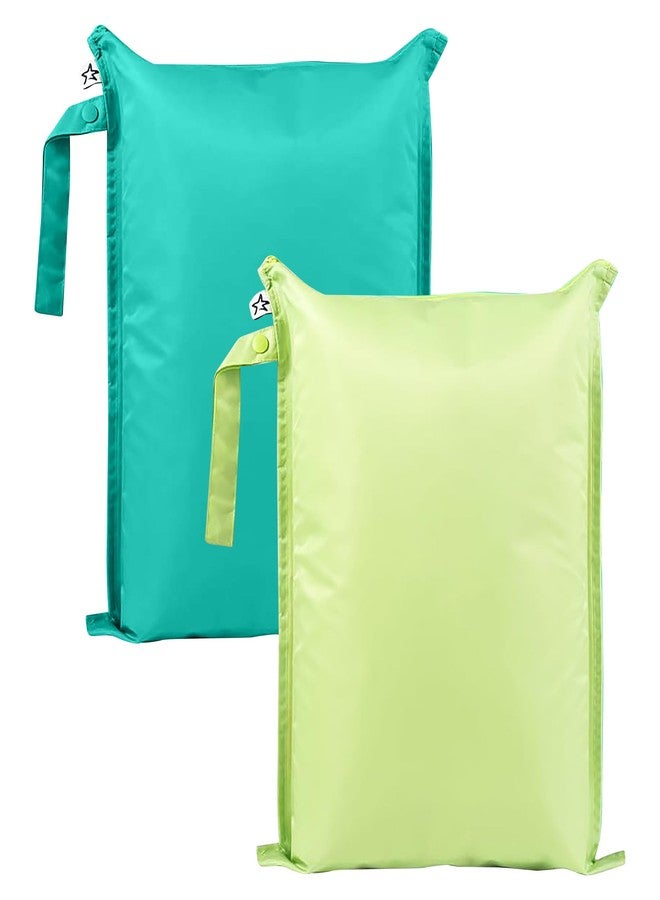 Tiny Twinkle Baby Girls Loop Handle Travel Accessory- Packing Organizer, Rainforest, 2 Pack Wet Bags, Loop Handle - Image 1