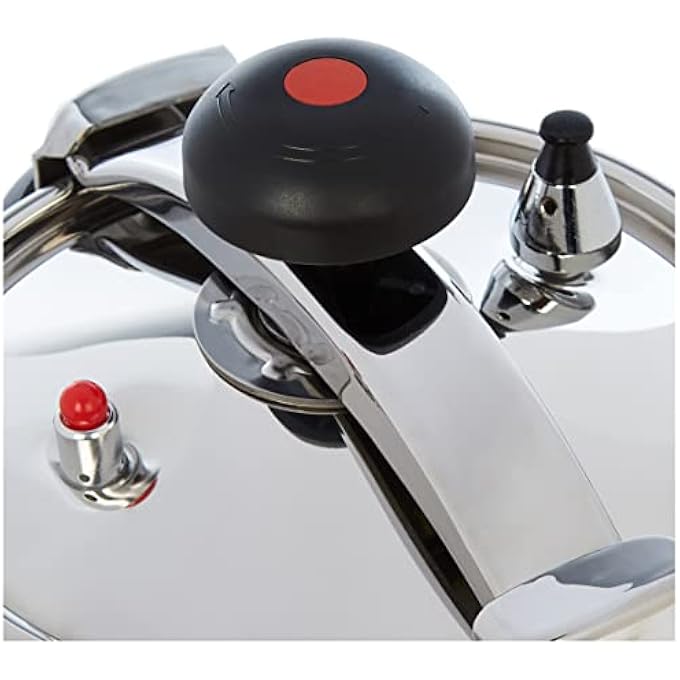 بيرجنر طنجرة ضغط من الفولاذ المقاوم للصدأ من ميونخ، 22 سم × 6 لتر، قاعدة حثية، فضية، Bg4583Mm - Image 5