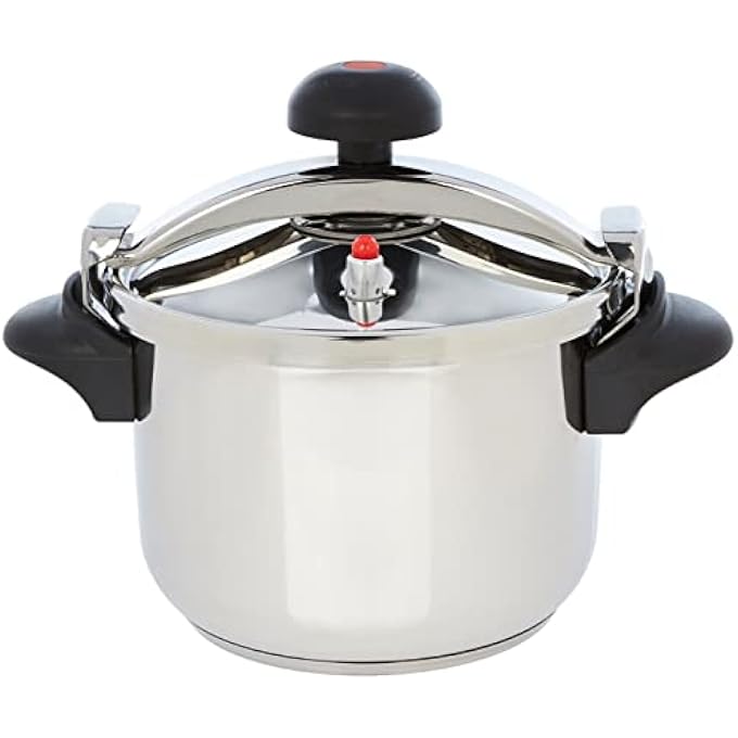 بيرجنر طنجرة ضغط من الفولاذ المقاوم للصدأ من ميونخ، 22 سم × 6 لتر، قاعدة حثية، فضية، Bg4583Mm - Image 2