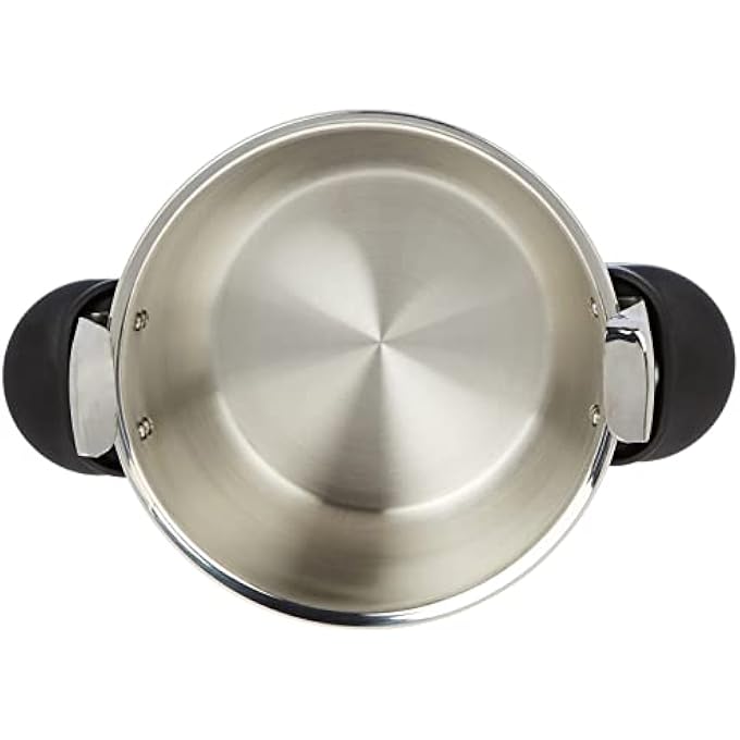 بيرجنر طنجرة ضغط من الفولاذ المقاوم للصدأ من ميونخ، 22 سم × 6 لتر، قاعدة حثية، فضية، Bg4583Mm - Image 3