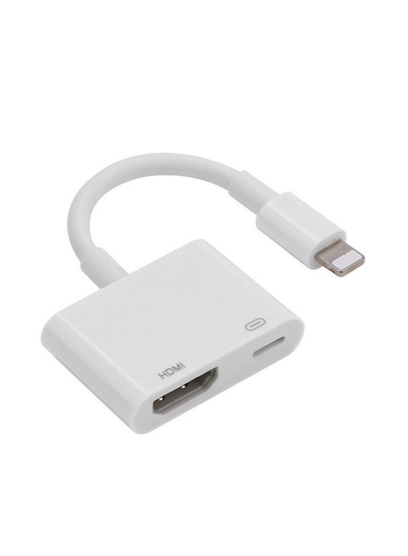 General Lightning Digital AV Adapter iPhone HDMI Adapter to TV HDMI Cable Connector 1080P Sync Screen to TV/HDTV/Monitor/Projector Compatible with iPhone iPad  - Image 1