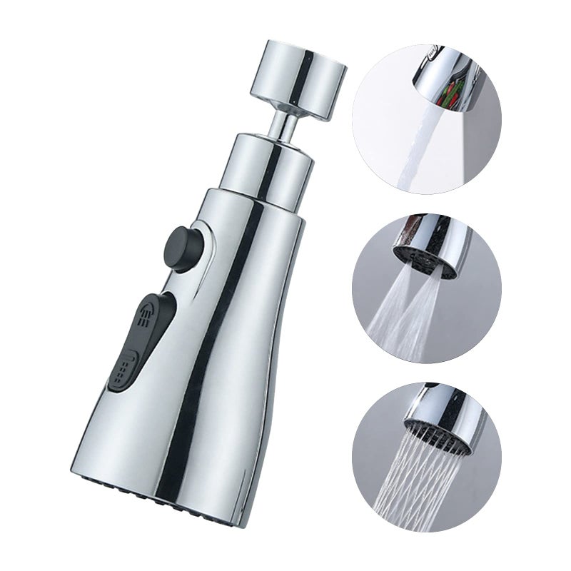Andoer 360° Swivel Tap Sink Spray Head, G1/2 Connection, Polished - Image 2