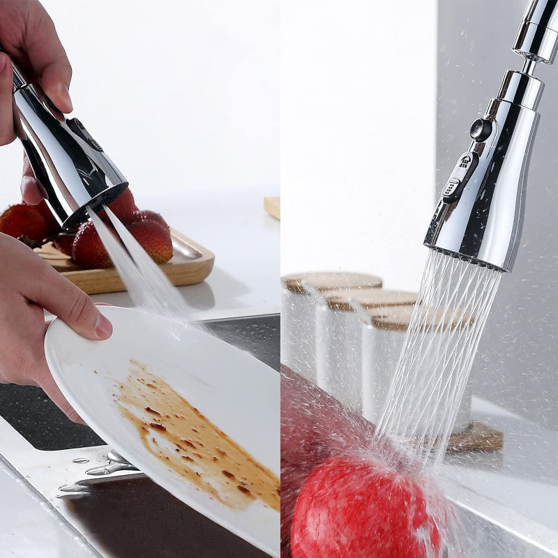 Andoer 360° Swivel Tap Sink Spray Head, G1/2 Connection, Polished - Image 5