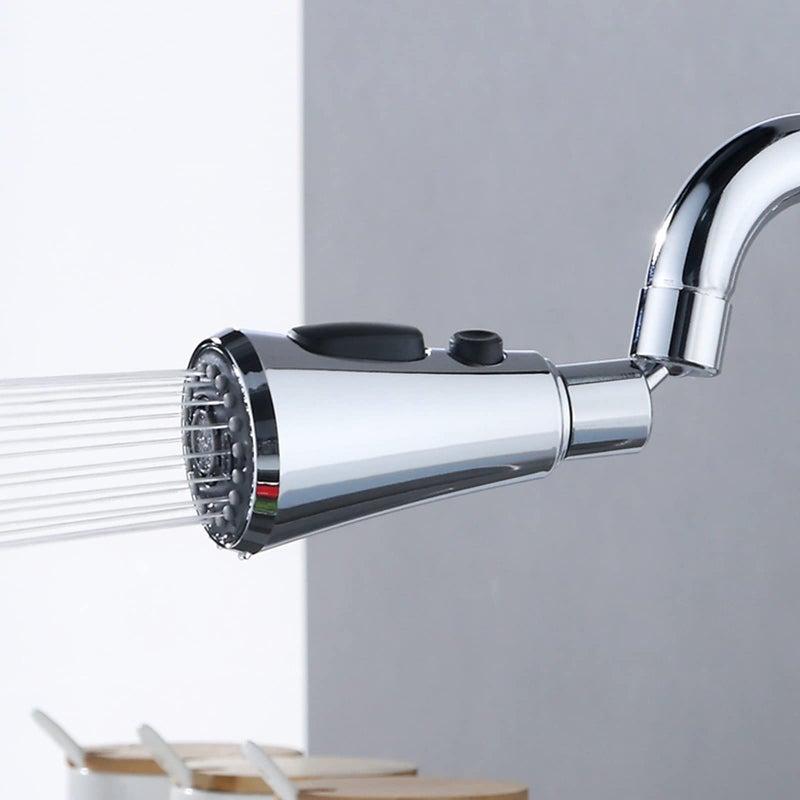 Andoer 360° Swivel Tap Sink Spray Head, G1/2 Connection, Polished - Image 3