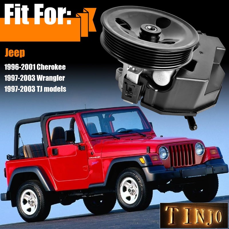 TINJO Power Steering Pump 20-38771 for Jeep Cherokee and Wrangler Models - Image 2