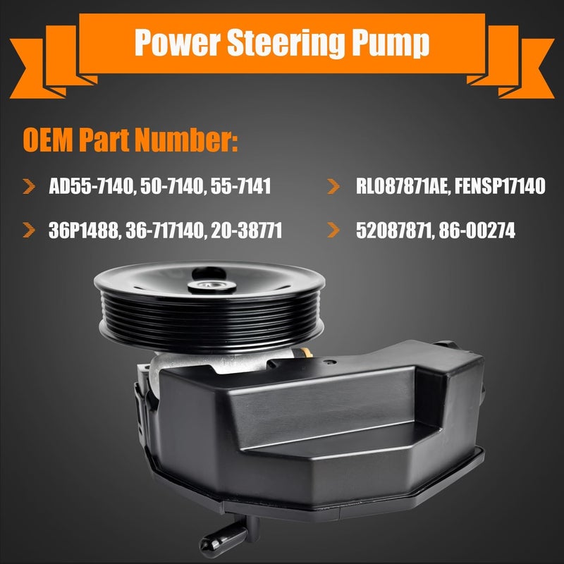 TINJO Power Steering Pump 20-38771 for Jeep Cherokee and Wrangler Models - Image 4