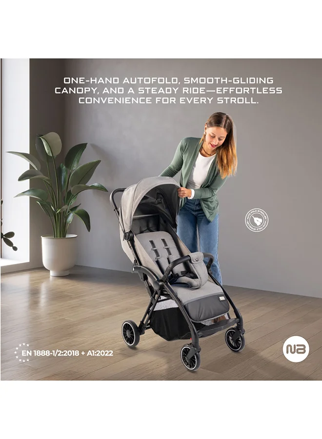 neobreez THETA Auto Fold Compact Lightweight Travel Toddler Baby Stroller,  Self-Stand Baby Trolley,  Pushchair,  Waterproof UPF 50+ Canopy, 0-4yrs,  22kg,  3yrs Warranty
