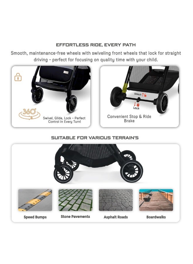 نيوبريز عربة أطفال قابلة للطي أوتوماتيكية خفيفة الوزن للسفر - Image 5