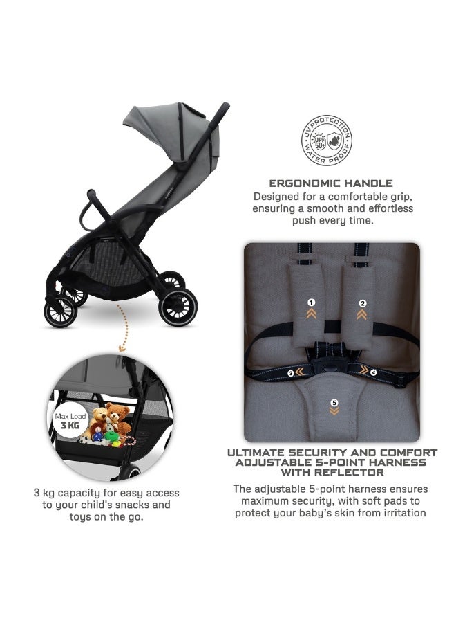 نيوبريز عربة أطفال قابلة للطي أوتوماتيكية خفيفة الوزن للسفر - Image 3