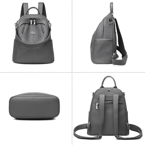 MUCHOVA Laptop Backpack for Women School Bag for Teens Stylish Premium Bag for Girls Classic Lightweight Handfree Shoulder Bag Teen Girls (Black) (Dark Grey) - Image 2