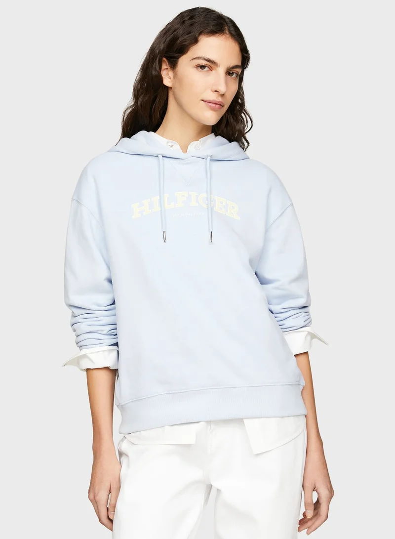 TOMMY HILFIGER Logo Drawstring Hoodie