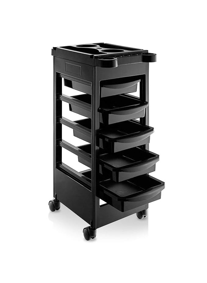 Qtavia Beauty Salon Rolling Trolley Cart With 5 Drawers  - Image 4