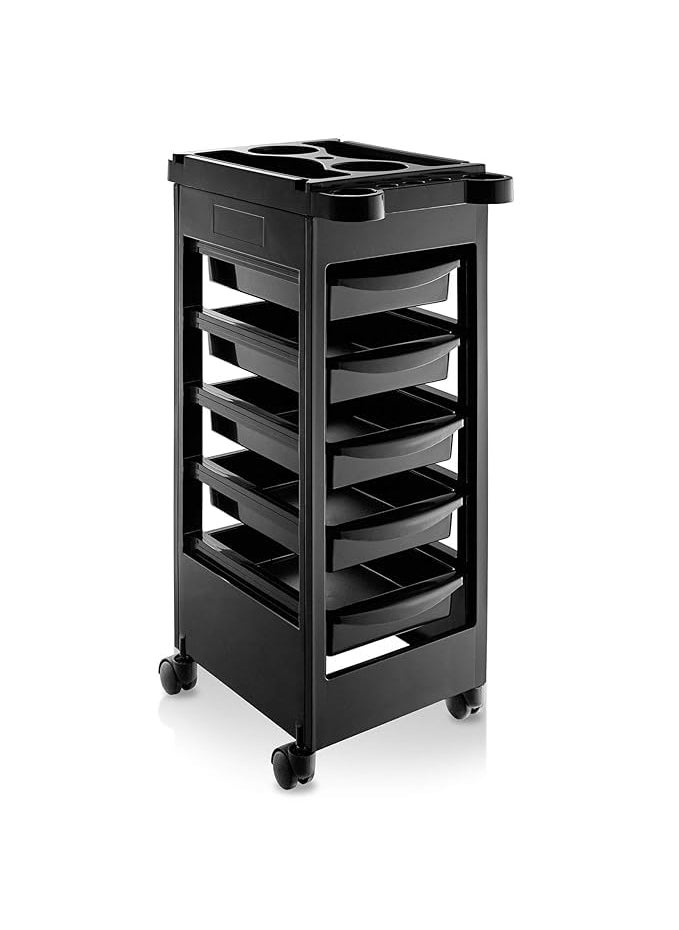Qtavia Beauty Salon Rolling Trolley Cart With 5 Drawers  - Image 1